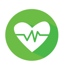 Icon of a green heart